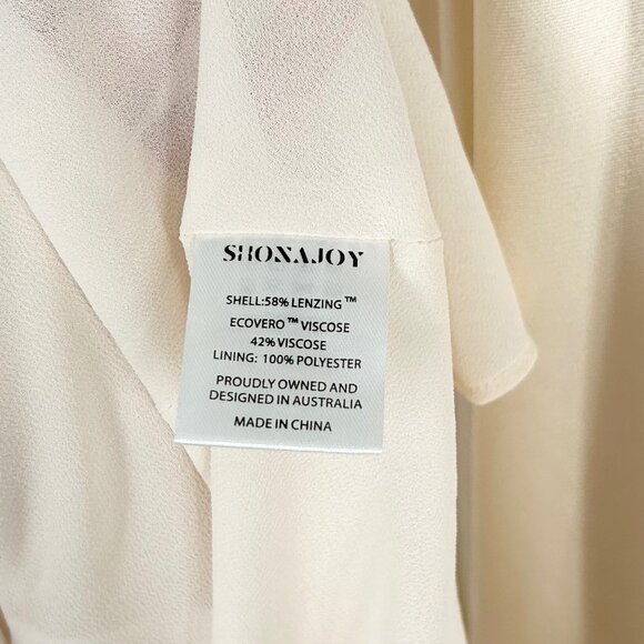 NWT Shona Joy La Lune Corded Ruched Maxi Dress in Cream - Picture 9 of 11